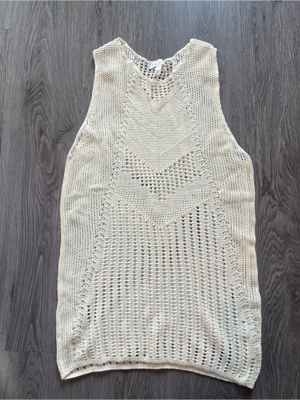 Leith urban outfitters Crocheted Sleeveless Knit Tank - Cream